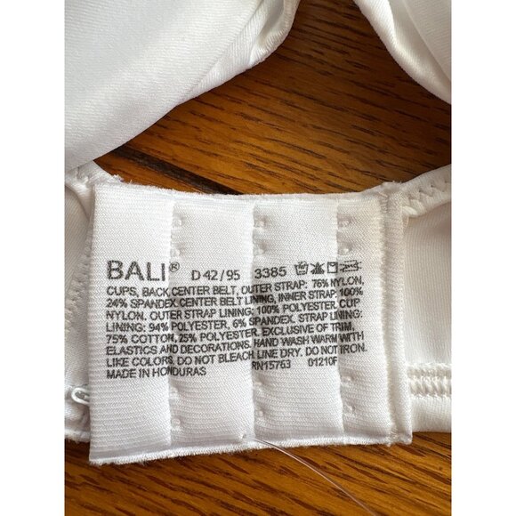 Bali Womens White Minimizer Bra D42 With Comfort Straps & Silky Smooth Lining St - Picture 2 of 6